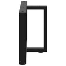 vidaXL 2 db fekete, T-alakú acél dohányzóasztal láb 60x25x(42-43) cm