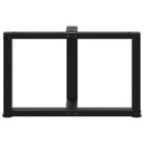 vidaXL 2 db fekete, T-alakú acél dohányzóasztal láb 60x25x(42-43) cm