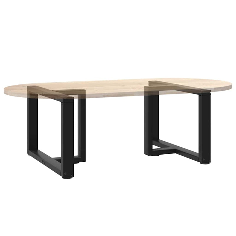 vidaXL 2 db fekete, T-alakú acél dohányzóasztal láb 60x25x(42-43) cm