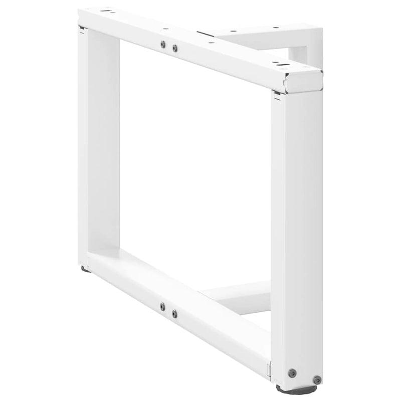 vidaXL 2 db T-alakú dohányzóasztal láb fehér 60x25x(42-43) cm acél dohányzóasztal láb
