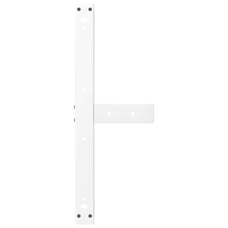 vidaXL 2 db T-alakú dohányzóasztal láb fehér 60x25x(42-43) cm acél dohányzóasztal láb