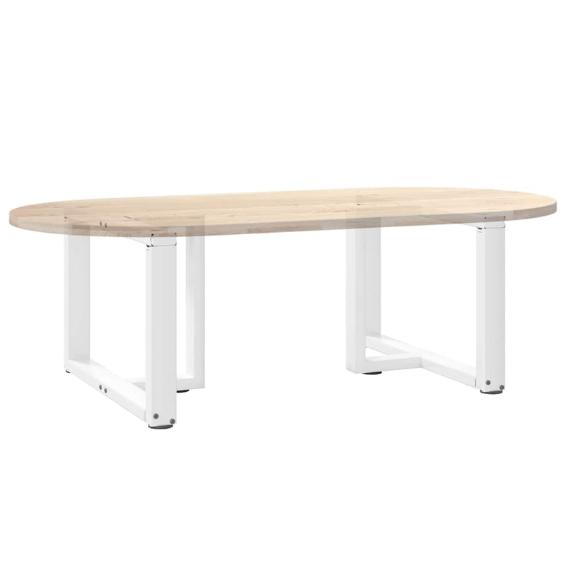 vidaXL 2 db T-alakú dohányzóasztal láb fehér 60x25x(42-43) cm acél dohányzóasztal láb