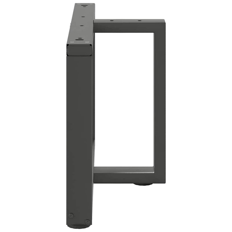 vidaXL 2 db antracitszürke, T-alakú acél dohányzóasztal láb 60x25x(42-43) cm