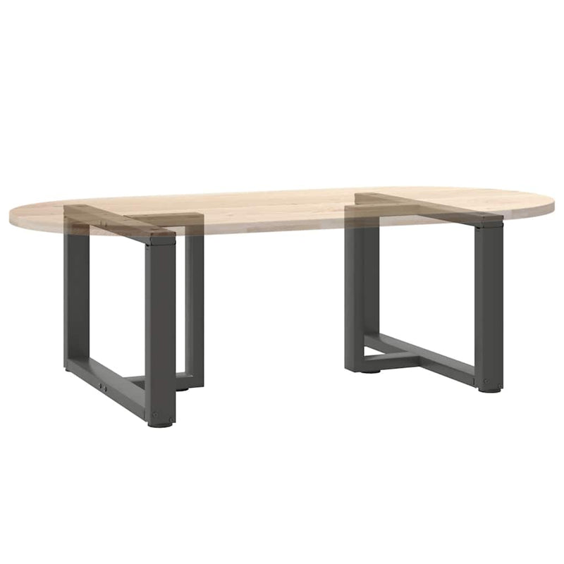 vidaXL 2 db antracitszürke, T-alakú acél dohányzóasztal láb 60x25x(42-43) cm