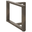 vidaXL 2 db fekete, T-alakú acél dohányzóasztal láb 60x25x(42-43) cm