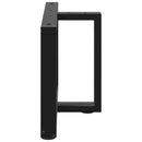 vidaXL 2 db fekete, T-alakú acél dohányzóasztal láb 70x25x(42-43) cm