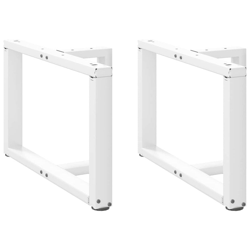 vidaXL 2 db fehér, T-alakú dohányzóasztal láb 70x25x(42-43) cm acél dohányzóasztal láb