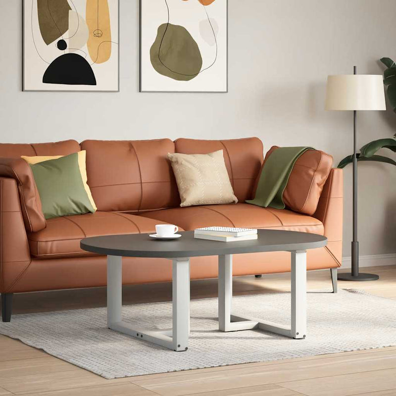 vidaXL 2 db fehér, T-alakú dohányzóasztal láb 70x25x(42-43) cm acél dohányzóasztal láb
