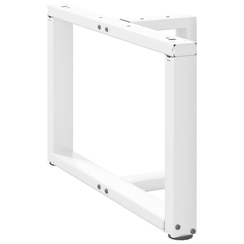 vidaXL 2 db fehér, T-alakú dohányzóasztal láb 70x25x(42-43) cm acél dohányzóasztal láb