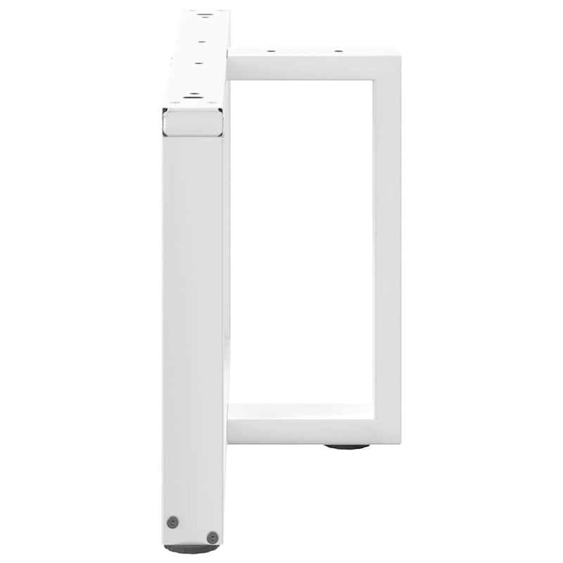 vidaXL 2 db fehér, T-alakú dohányzóasztal láb 70x25x(42-43) cm acél dohányzóasztal láb