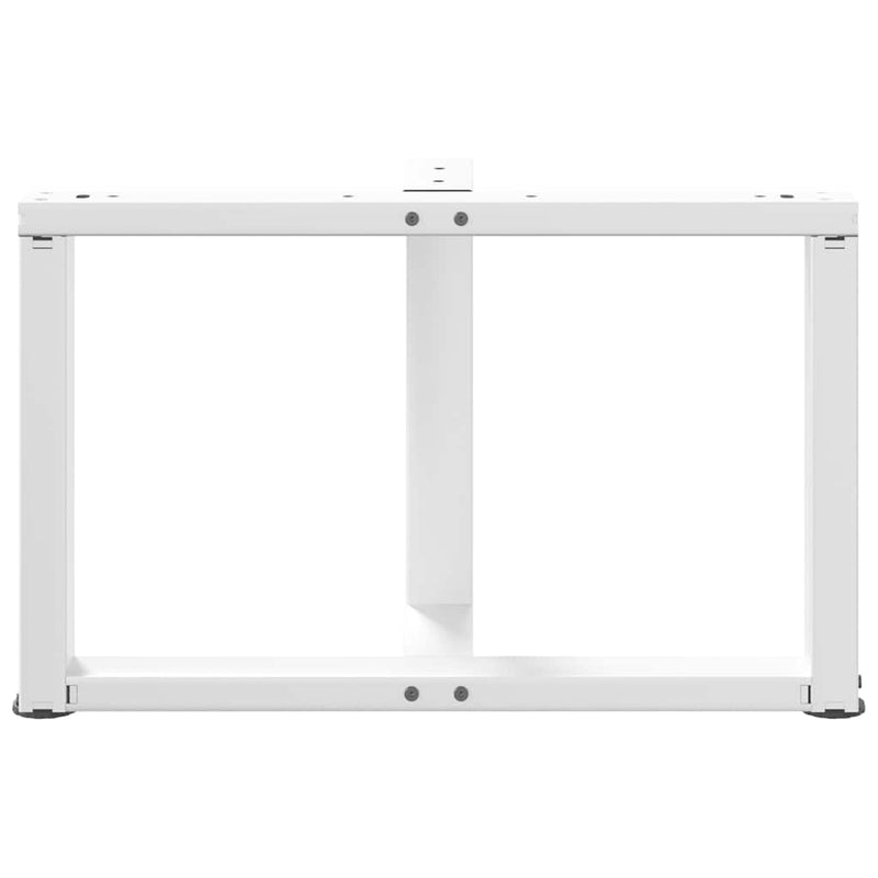 vidaXL 2 db fehér, T-alakú dohányzóasztal láb 70x25x(42-43) cm acél dohányzóasztal láb