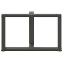 vidaXL 2 db antracitszürke, T-alakú acél dohányzóasztal láb 70x25x(42-43) cm