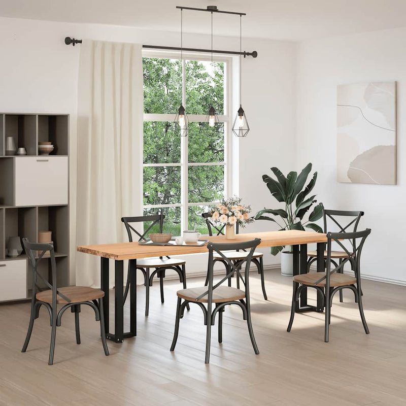 vidaXL 2 db fekete, T-alakú acél konzolasztal láb 25x28x(72-73) cm