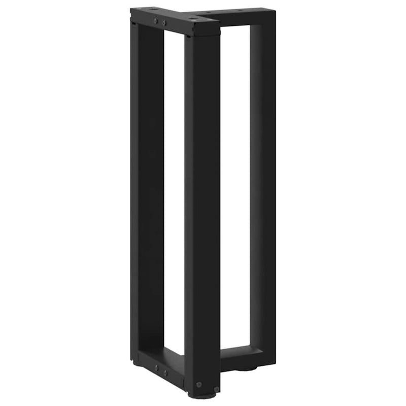 vidaXL 2 db fekete, T-alakú acél konzolasztal láb 25x28x(72-73) cm