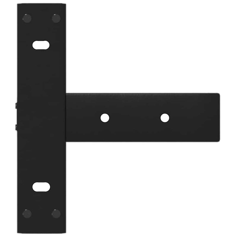 vidaXL 2 db fekete, T-alakú acél konzolasztal láb 25x28x(72-73) cm