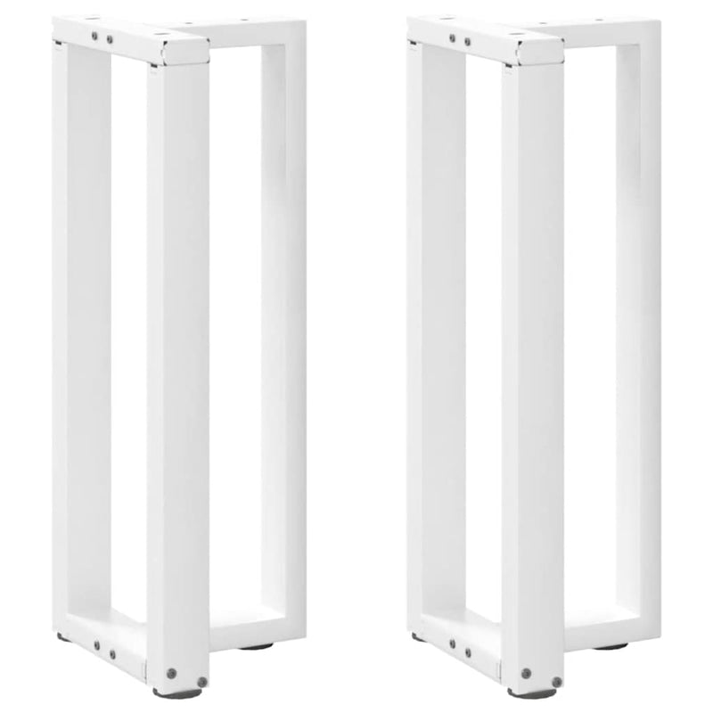 vidaXL 2 db fehér, T-alakú acél konzolasztal láb 25x28x(72-73) cm