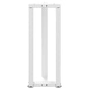 vidaXL 2 db fehér, T-alakú acél konzolasztal láb 25x28x(72-73) cm