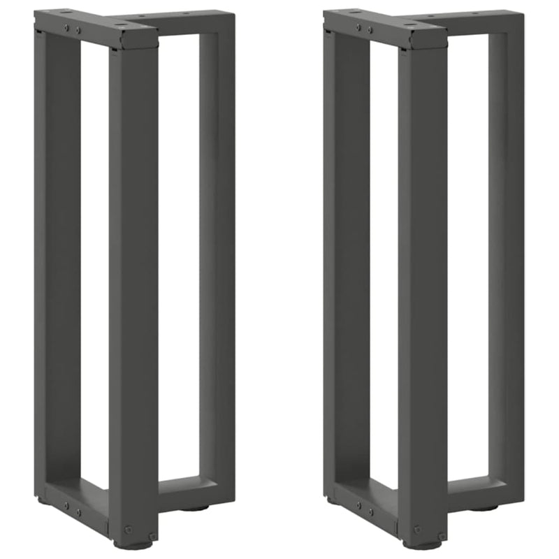vidaXL 2 db antracitszürke T-alakú acél konzolasztal láb 25x28x(72-73) cm