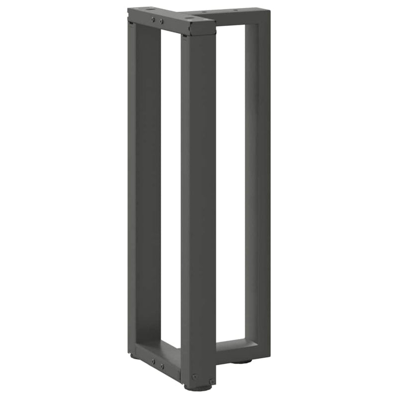 vidaXL 2 db antracitszürke T-alakú acél konzolasztal láb 25x28x(72-73) cm