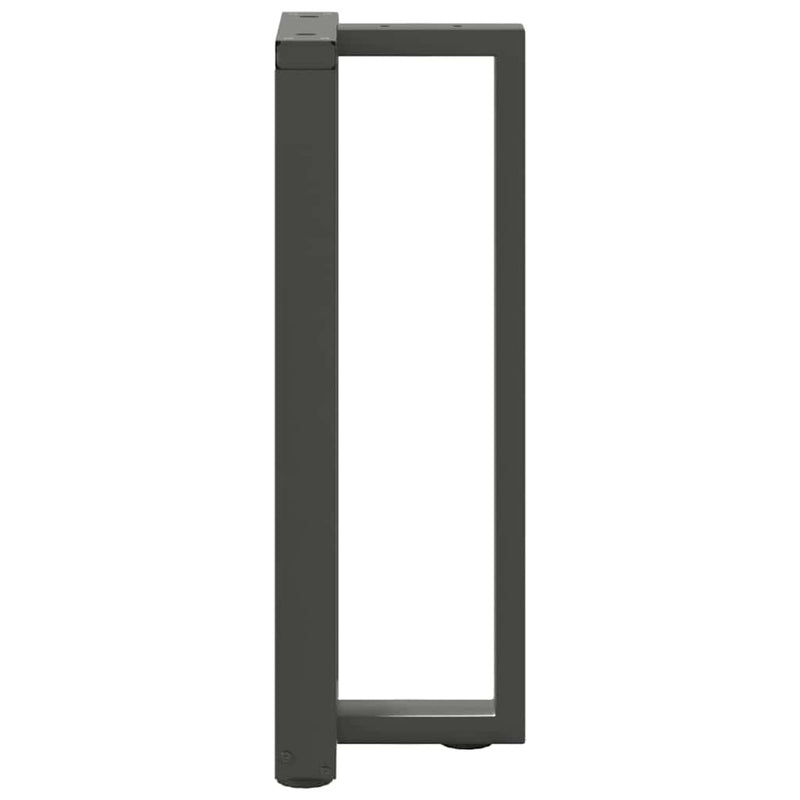 vidaXL 2 db antracitszürke T-alakú acél konzolasztal láb 25x28x(72-73) cm