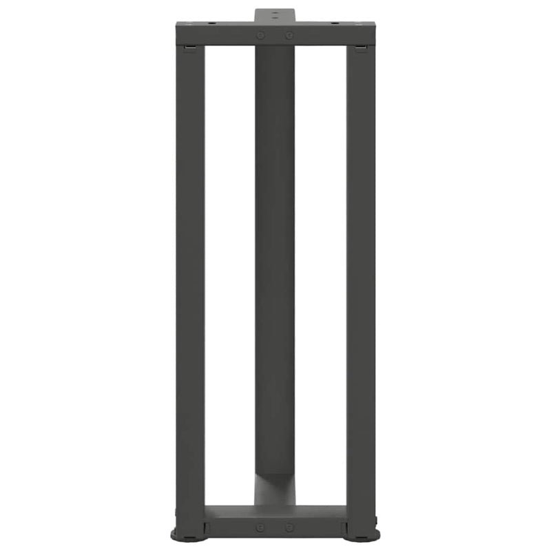 vidaXL 2 db antracitszürke T-alakú acél konzolasztal láb 25x28x(72-73) cm