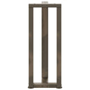 vidaXL 2 db fekete, T-alakú acél konzolasztal láb 25x28x(72-73) cm