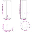 vidaXL 2 db fekete, T-alakú acél konzolasztal láb 25x28x(72-73) cm