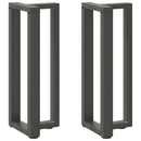 vidaXL 2 db antracitszürke T-alakú acél konzolasztal láb 38x25x(72-73) cm