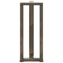 vidaXL 2 db fekete, T-alakú acél konzolasztal láb 38x25x(72-73) cm