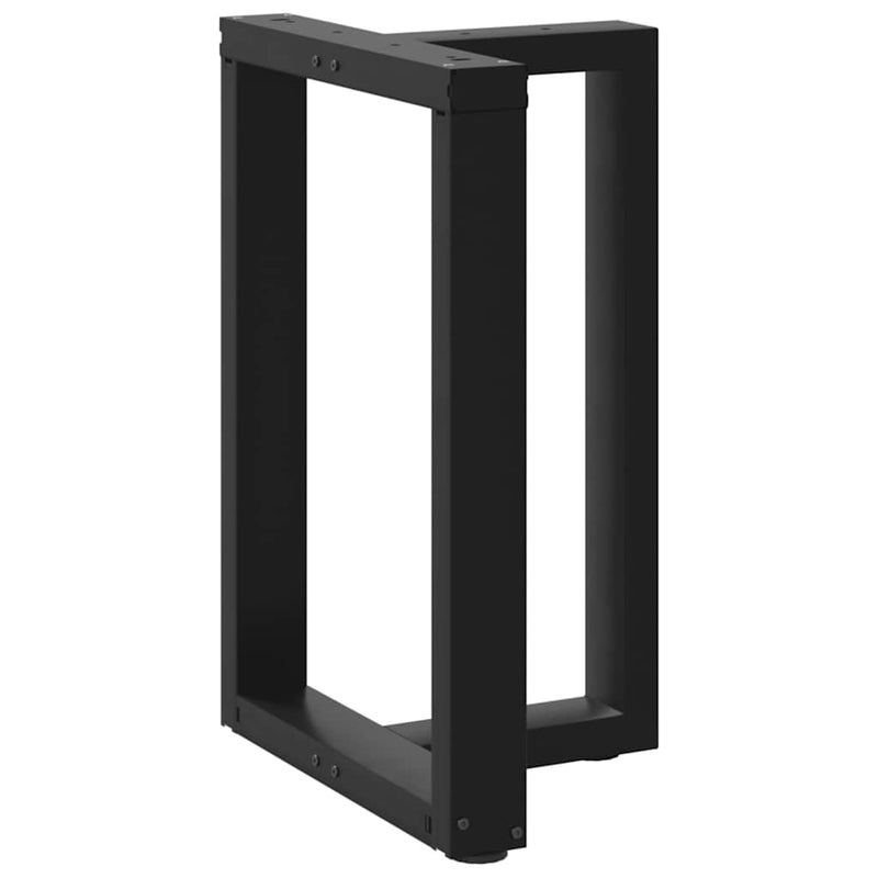 vidaXL 2 db fekete, T-alakú acél étkezőasztal láb 50x35x(72-73) cm
