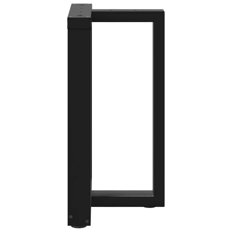 vidaXL 2 db fekete, T-alakú acél étkezőasztal láb 50x35x(72-73) cm