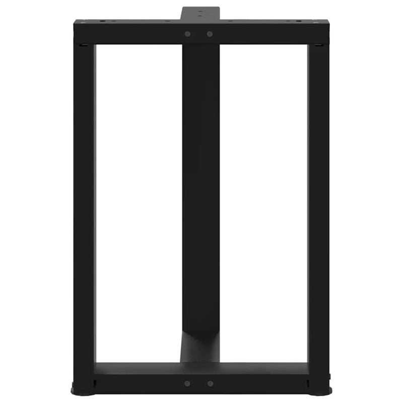 vidaXL 2 db fekete, T-alakú acél étkezőasztal láb 50x35x(72-73) cm