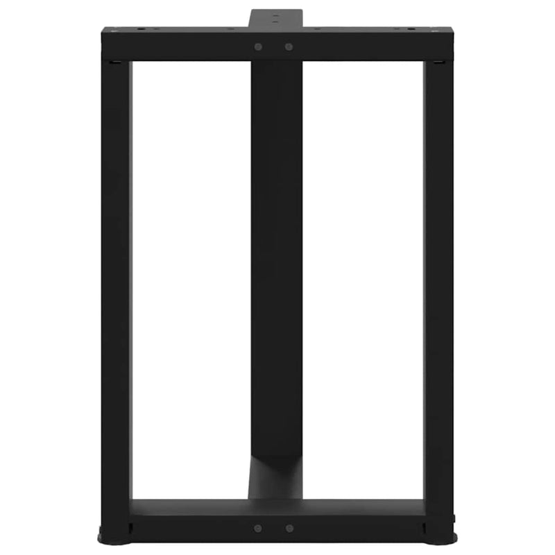 vidaXL 2 db fekete, T-alakú acél étkezőasztal láb 50x35x(72-73) cm