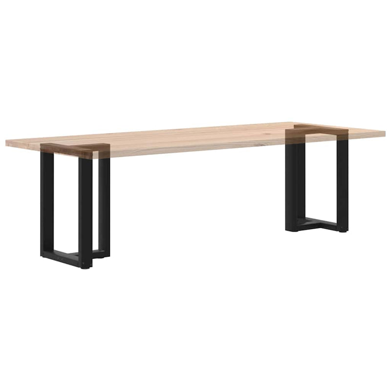 vidaXL 2 db fekete, T-alakú acél étkezőasztal láb 50x35x(72-73) cm
