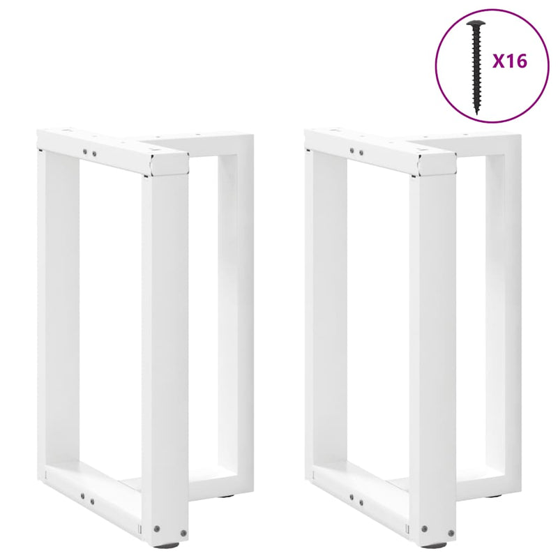 vidaXL 2 db fehér, T-alakú étkezőasztal láb 50x35x(72-73) cm acél étkezőasztal láb
