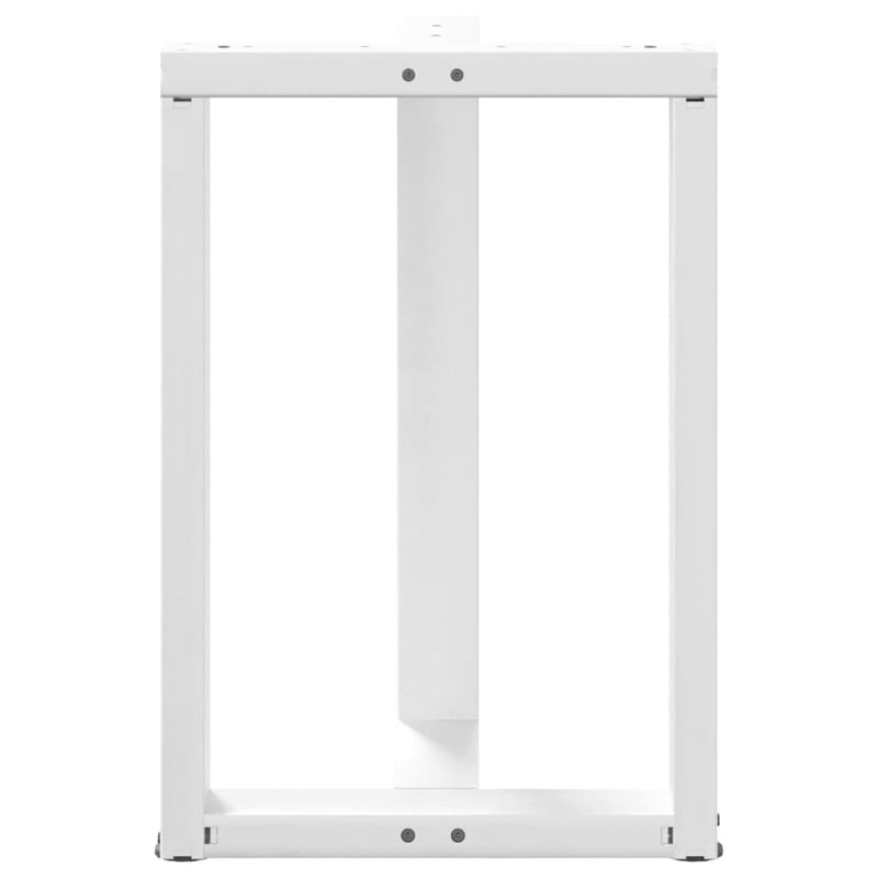 vidaXL 2 db fehér, T-alakú étkezőasztal láb 50x35x(72-73) cm acél étkezőasztal láb