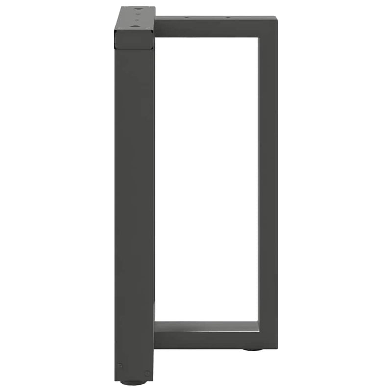 vidaXL 2 db antracitszürke, T-alakú acél étkezőasztal láb 50x35x(72-73) cm