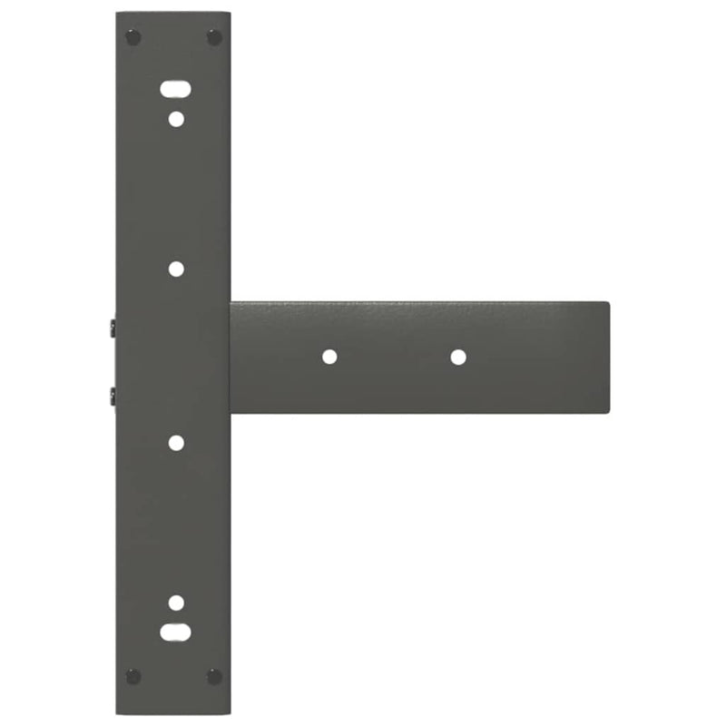 vidaXL 2 db antracitszürke, T-alakú acél étkezőasztal láb 50x35x(72-73) cm