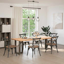 vidaXL 2 db fekete, T-alakú acél étkezőasztal láb 50x35x(72-73) cm