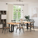 vidaXL 2 db fekete, T-alakú acél étkezőasztal láb 60x35x(72-73) cm