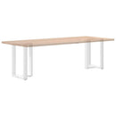 vidaXL 2 db fehér, T-alakú étkezőasztal láb 60x35x(72-73) cm acél étkezőasztal