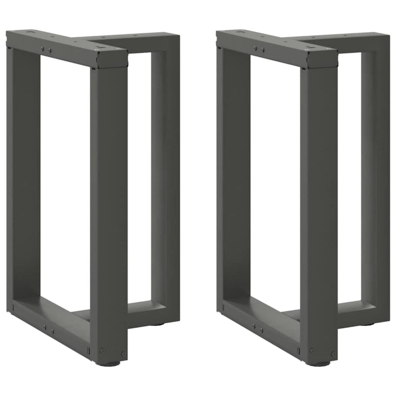 vidaXL 2 db antracitszürke, T-alakú acél étkezőasztal láb 60x35x(72-73) cm
