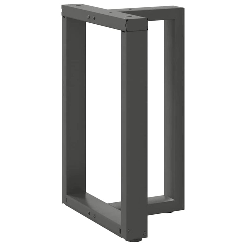 vidaXL 2 db antracitszürke, T-alakú acél étkezőasztal láb 60x35x(72-73) cm