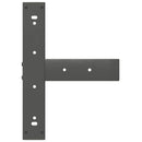 vidaXL 2 db antracitszürke, T-alakú acél étkezőasztal láb 60x35x(72-73) cm