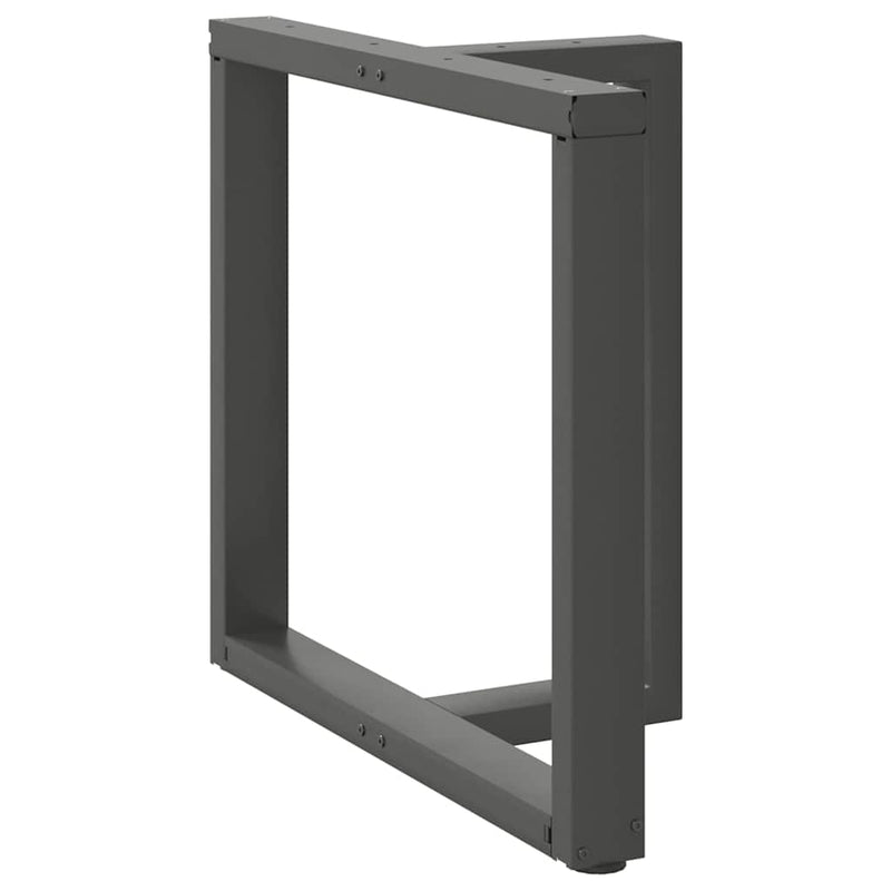 vidaXL 2 db antracitszürke, T-alakú acél étkezőasztal láb 70x35x(72-73) cm