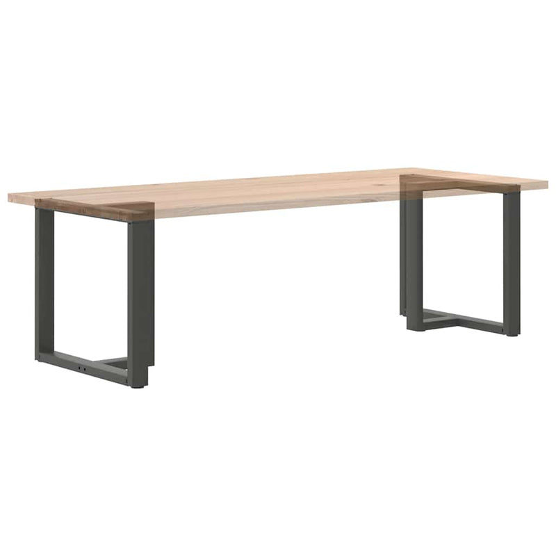 vidaXL 2 db antracitszürke, T-alakú acél étkezőasztal láb 70x35x(72-73) cm