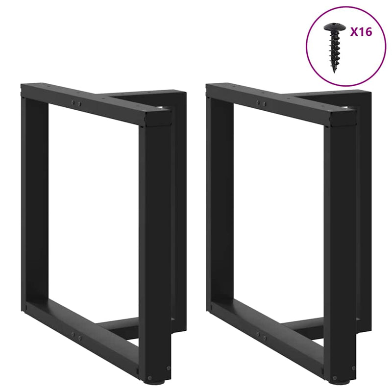 vidaXL 2 db fekete, T-alakú étkezőasztal láb 80x35x(72-73) cm acél étkezőasztal