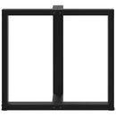 vidaXL 2 db fekete, T-alakú étkezőasztal láb 80x35x(72-73) cm acél étkezőasztal
