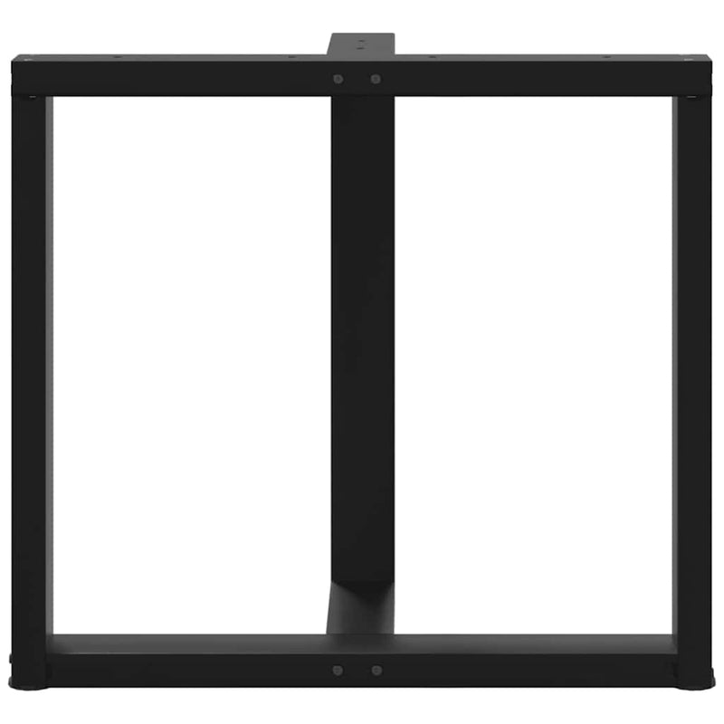 vidaXL 2 db fekete, T-alakú étkezőasztal láb 80x35x(72-73) cm acél étkezőasztal