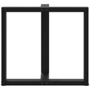 vidaXL 2 db fekete, T-alakú étkezőasztal láb 80x35x(72-73) cm acél étkezőasztal